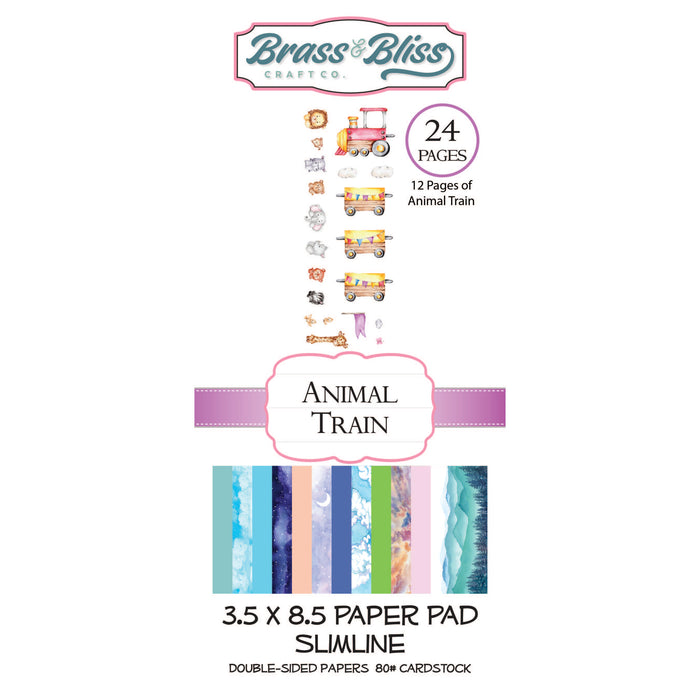 2014 Animal Train Slimline Paper Pad