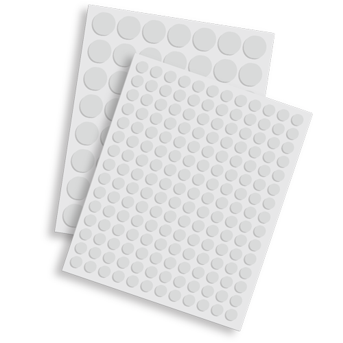 3D Foam Circles White Mix