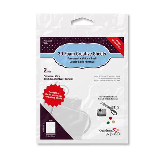 3D Foam Creative Sheets Small White