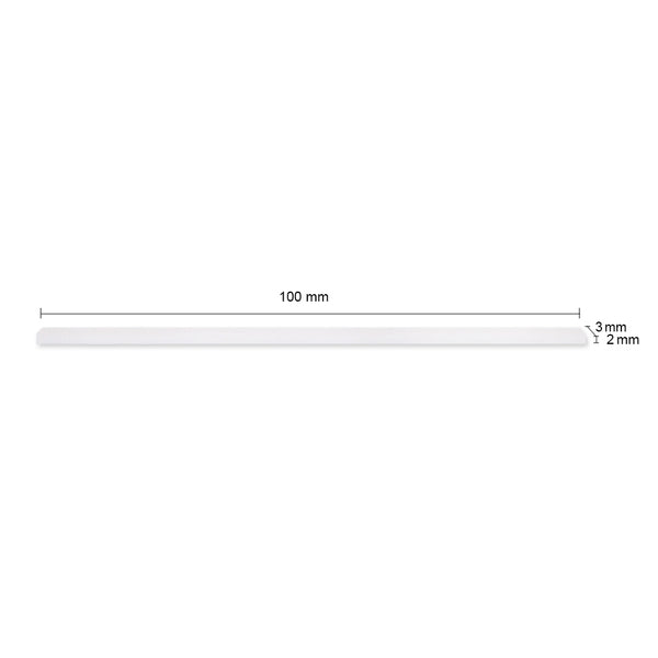 3D Foam Strips White 0.125 x 4.0 x 0.08in (2mm = 1/16" in height)