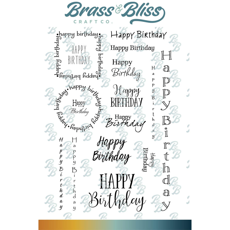 3031 Happy Birthday #1 - 4x6 Stamp Set