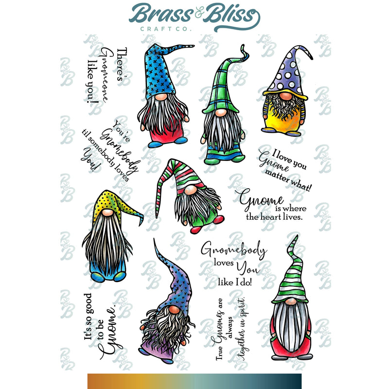3323 Garden Gnomes - 6x8 Stamp Set