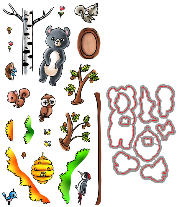 RN 3326 Woodland Animals #3 Clear and Die Bundle