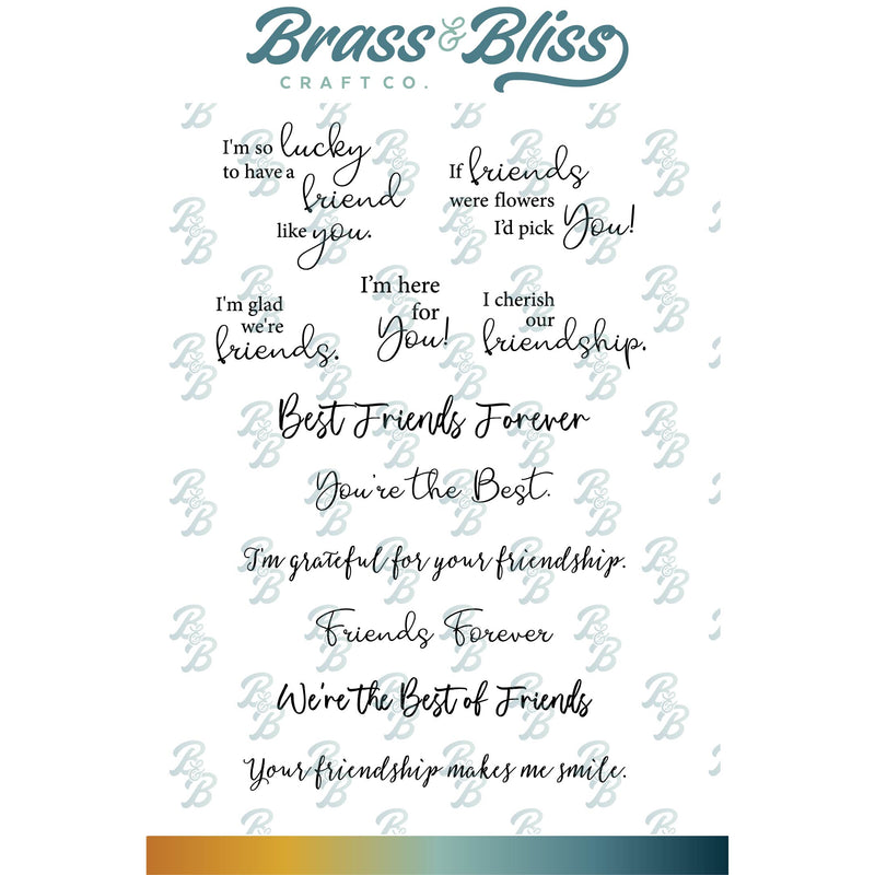 RN 3327 Kittie Says Friends - 4x6 Stamp Set
