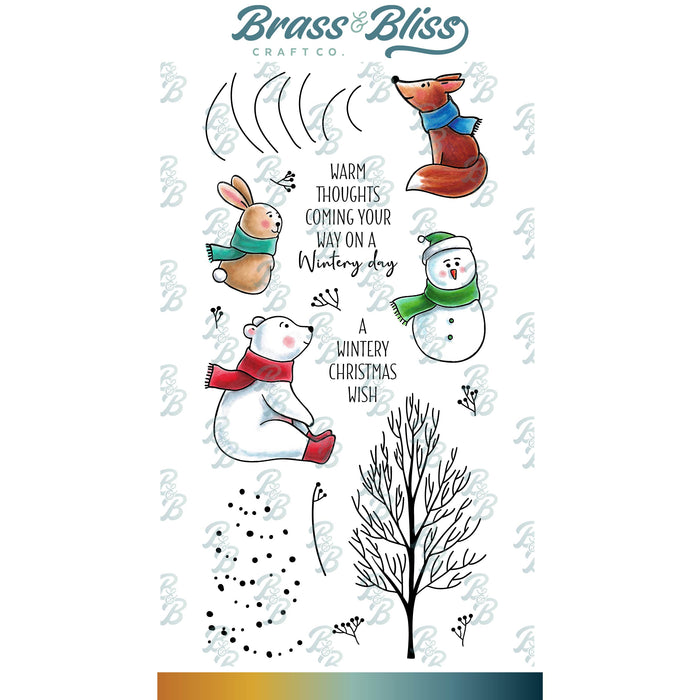 3337 Wintery Friends - 4x8 Stamp Set