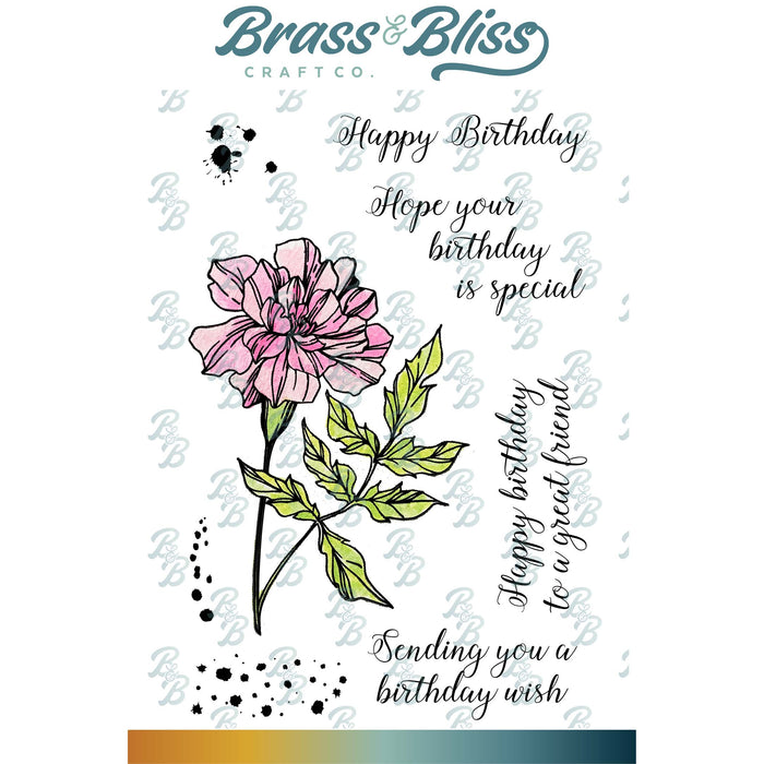 RN 3340 Elegant Marigold - 4x6 Stamp Set