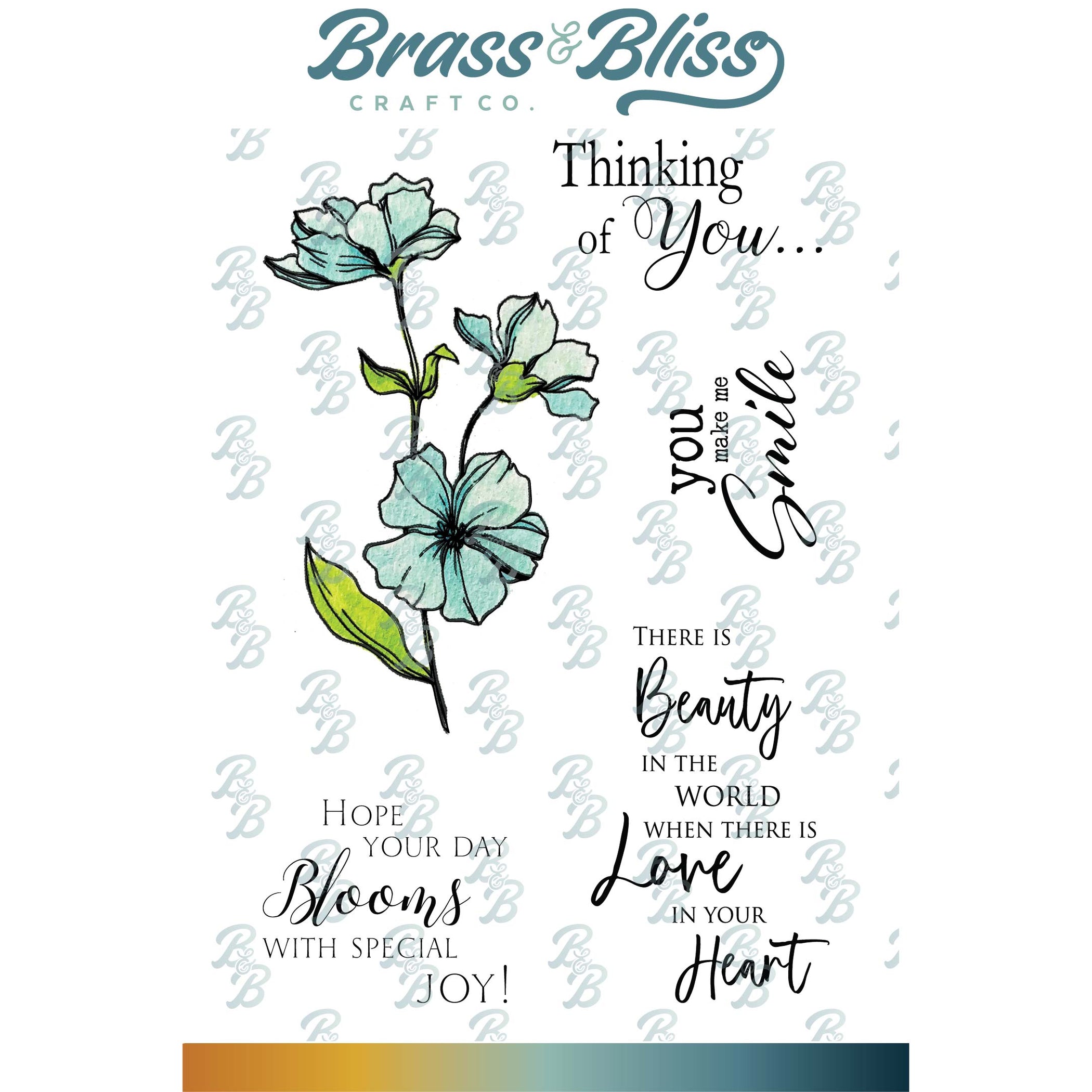RN 3344 Petunia Blooms - 4x6 Stamp Set — Brass & Bliss Craft Co.