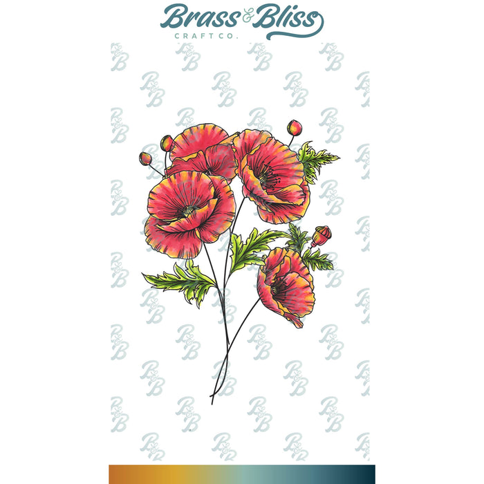 3406 Precious Poppies- 4x8 Stamp Set
