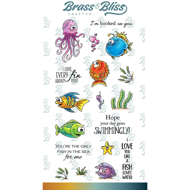 3415 Under the Sea #2 - 4x8 Stamp Set