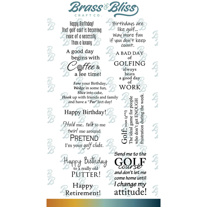 3420 Golf Phrases - 4x8 Stamp Set