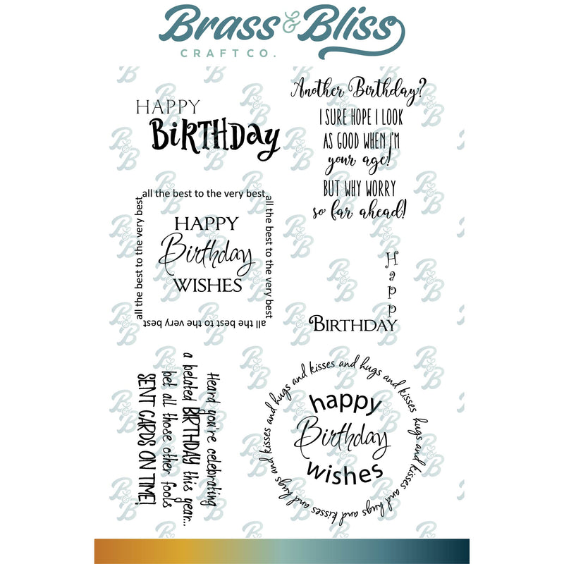 3423 Happy Birthday #2 - 4x6 Stamp Set