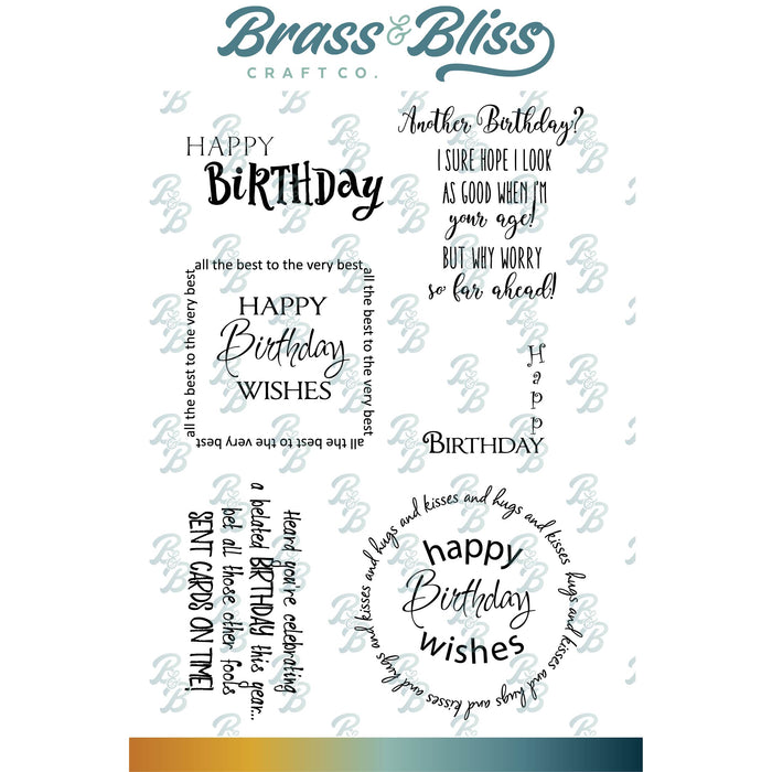 3423 Happy Birthday #2 - 4x6 Stamp Set