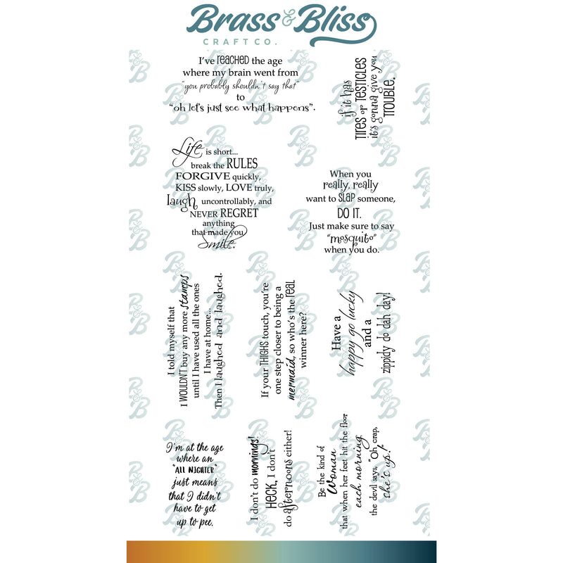 3429 Humor Phrases - 4x8 Stamp Set