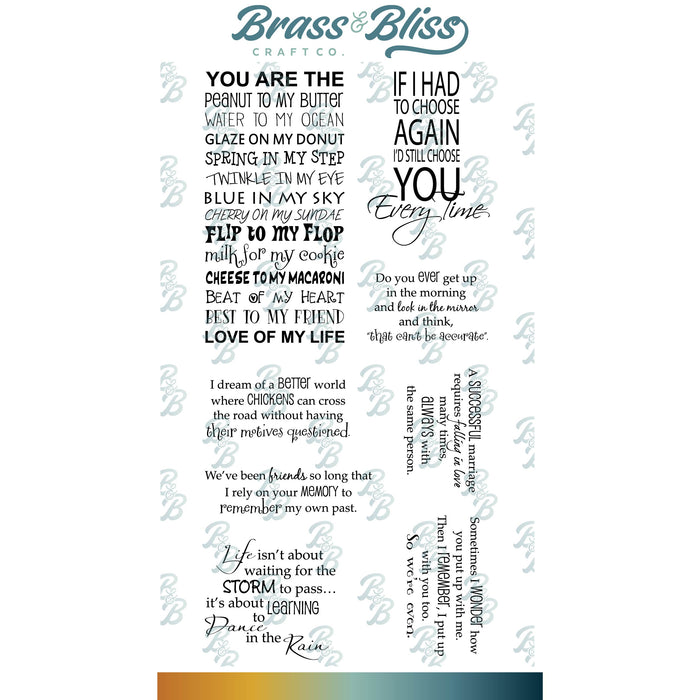 3431 BFF Phrases #2 - 4x8 Stamp Set