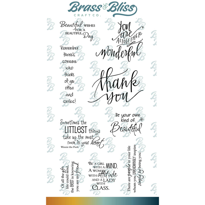 3432 Uplifting Phrases - 4x8 Stamp Set