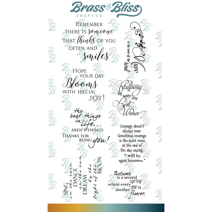 3433 Encouragement Phrases - 4x8 Stamp Set