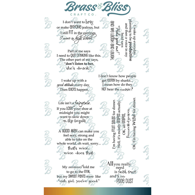 3434 Good Times Phrases - 4x8 Stamp Set