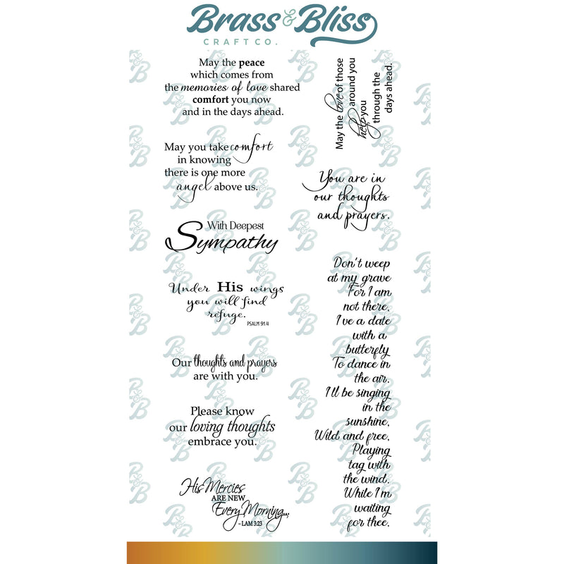 3440 Sympathy Phrases - 4x8 Stamp Set