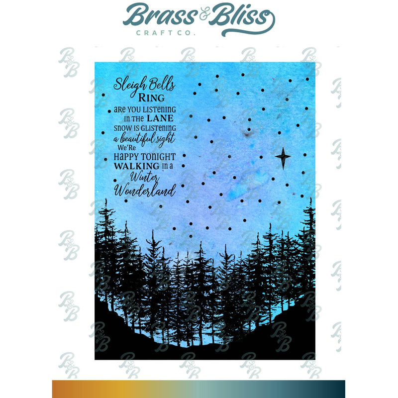 3464 Winters Night - 4x8 Stamp Set