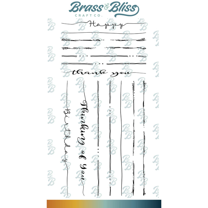 3472 Composable Freehand Borders - 4x8 Stamp Set