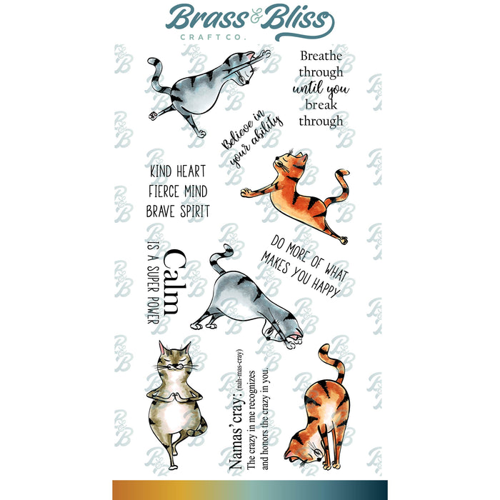 35006 Yoga Cats - 4x8 Stamp Set