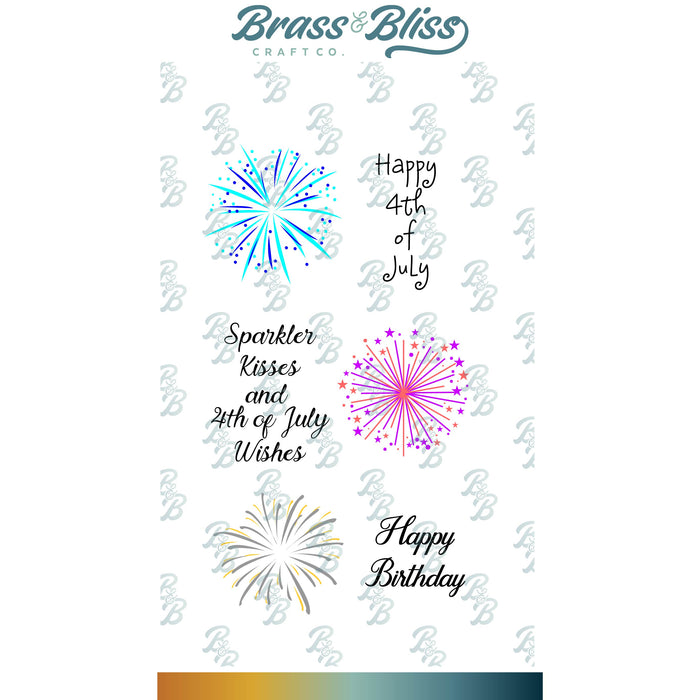 35012 4th of July Fireworks - 4x8 Stamp Set