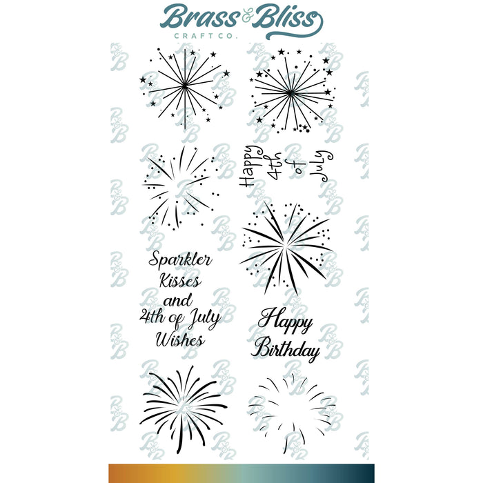 35012 4th of July Fireworks - 4x8 Stamp Set