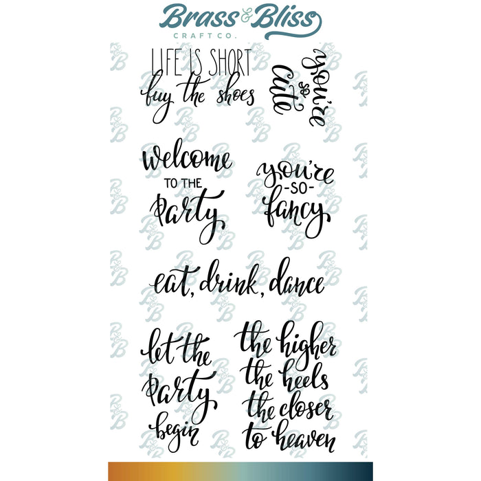 RN 35013 Party Phrases - 4x8 Stamp Set