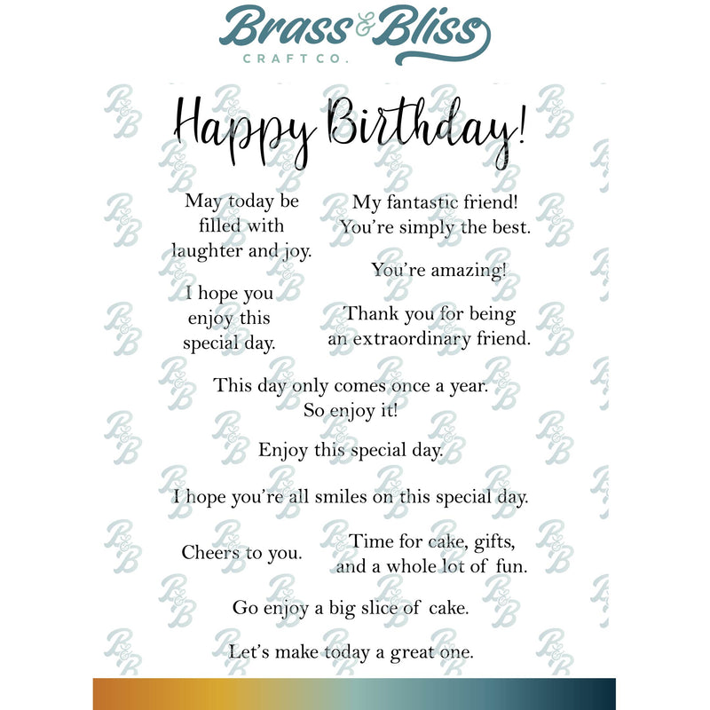 35015 Birthday Celebration - 4x6 Stamp Set