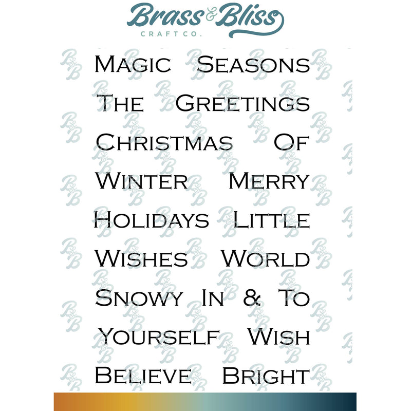 RN 35018 Build a Phrase Holiday - 4x6 Stamp Set