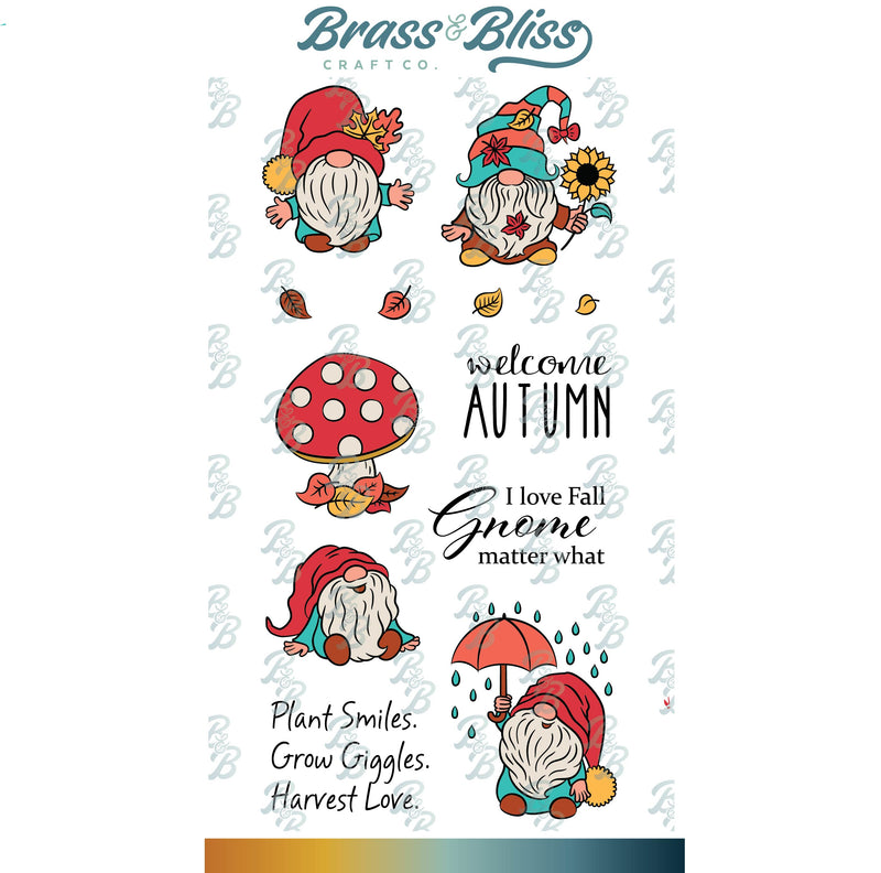 RN 35026 Autumn Gnomes - 4x8 Stamp Set