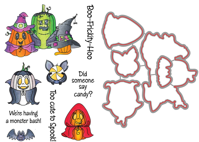 RN 35032-01 Pumpkin Dress up #2 Stamp and Die Bundle