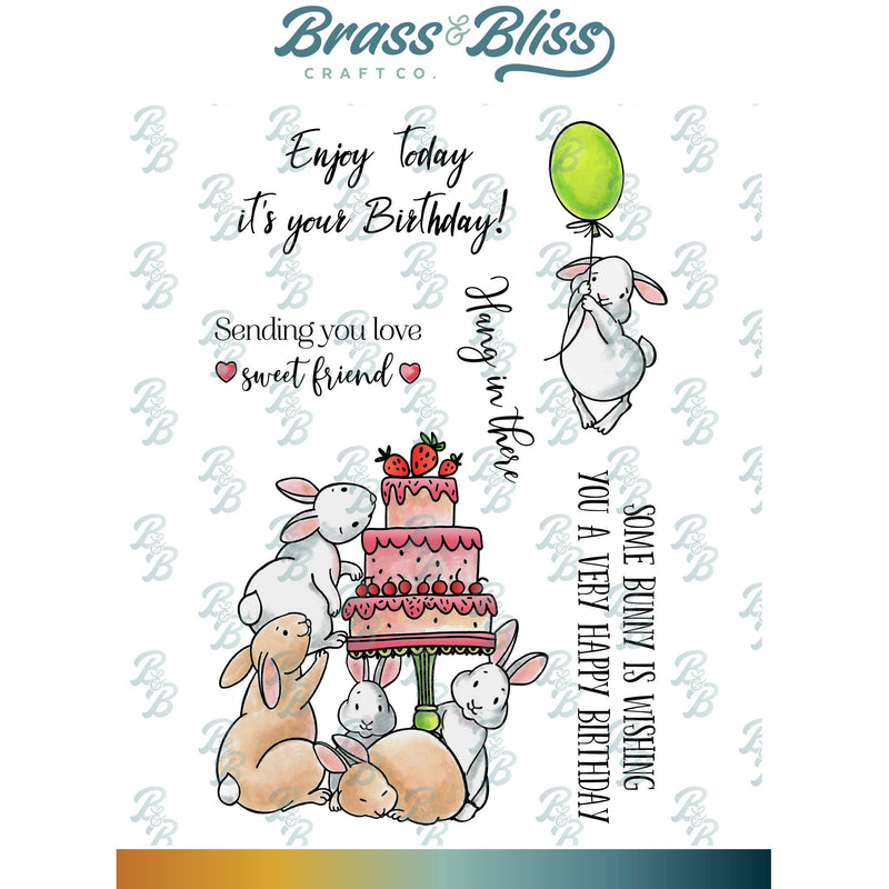 RN 35049 Birthday Bunnies - 4x6 Stamp Set