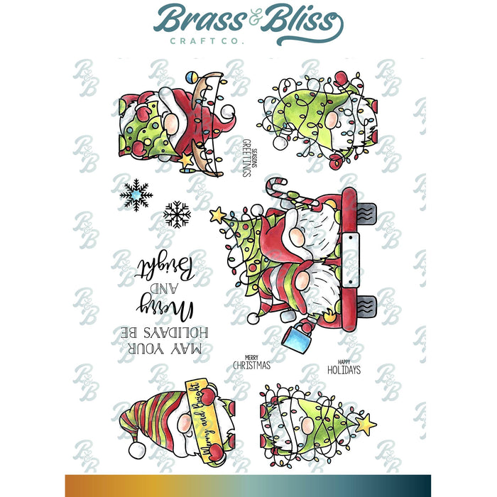 35055 Christmas Cheer Gnomes - 4x6 Stamp Set