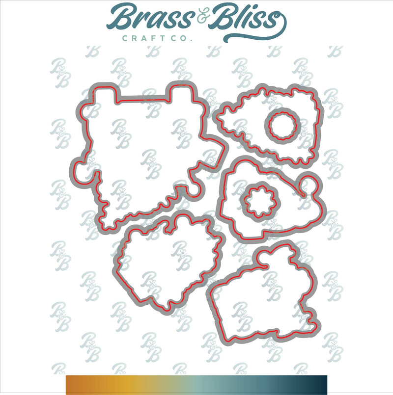 35055D Christmas Cheer Gnomes Coordinating Dies
