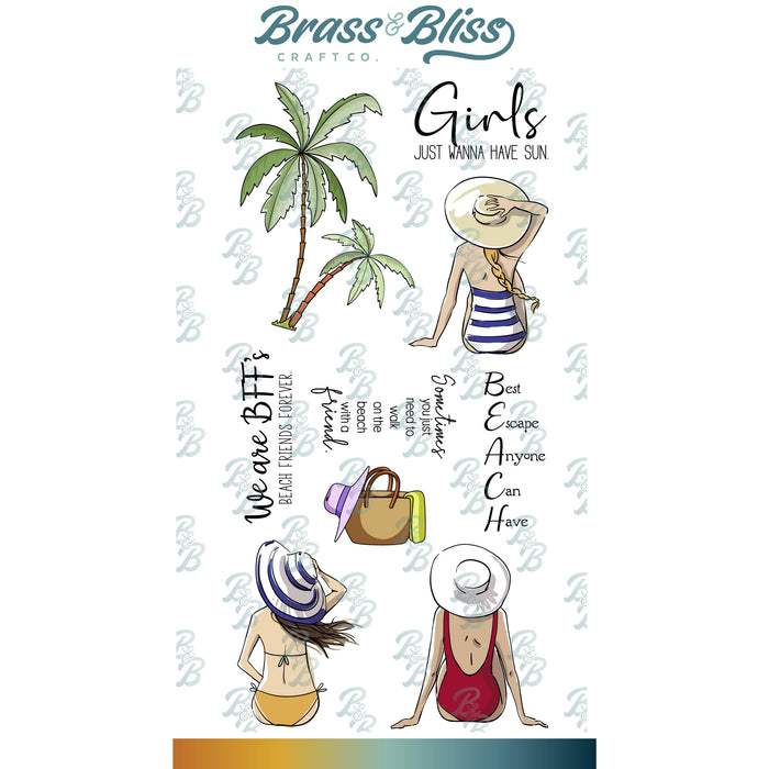 35057 Beach Girls - 4x8 Stamp Set