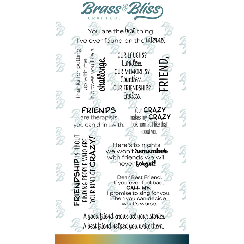 35061 BFF Phrase set #3 - 4x8 Stamp Set