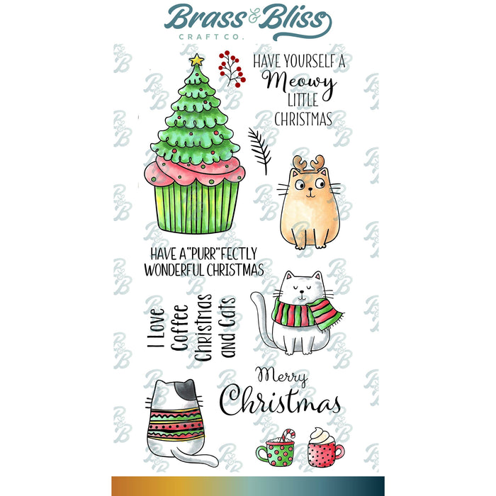 36002 Christmas Cats - 4x8 Stamp Set