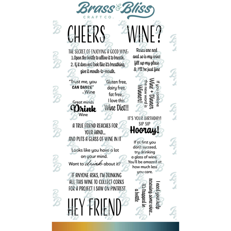 36015 Sip Sip Hooray Set - 4x8 Stamp Set