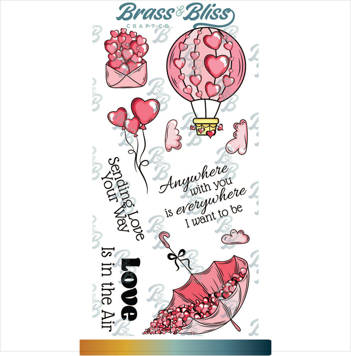 36021 Love Is In The Air Set- 4x8 Stamp Set