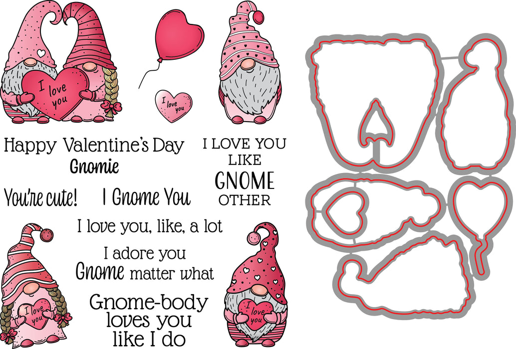 36023 I Love You Gnomes Stamp and Die Bundle