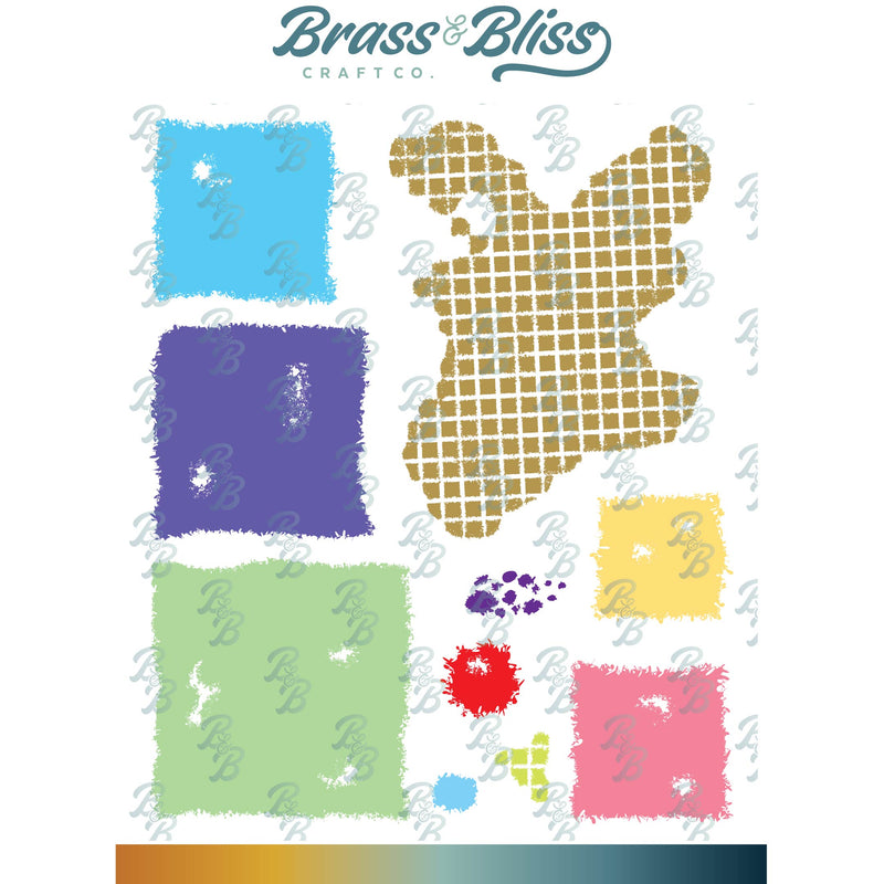 RN 36027 Faux Watercolor Squares - 5x6 Stamp Set