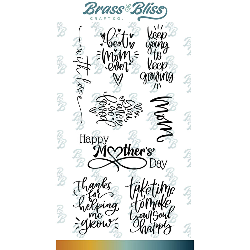 36033 Mother's Day Script - 4x8 Stamp Set