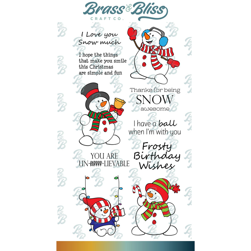 36039 Snowman Cheer - 4x8 Stamp Set