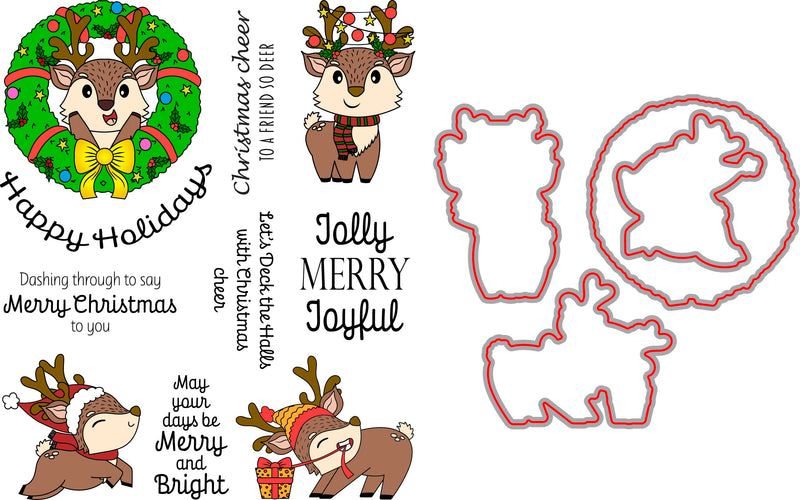 RN 36040 Deer Friend - 5x6 Stamp and Die Bundle