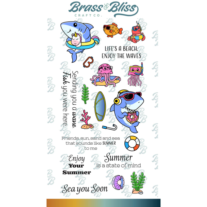 RN 36042 Swim Party - 4x8 Stamp Set