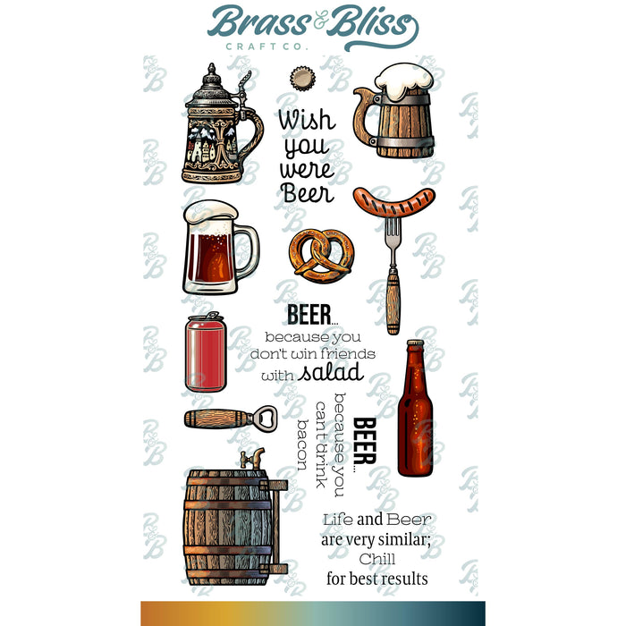 36048 Wish You Were Beer - 4x8 Stamp Set