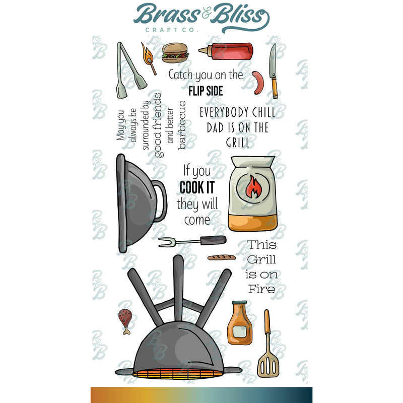 36049 Backyard BBQ - 4x8 Stamp Set
