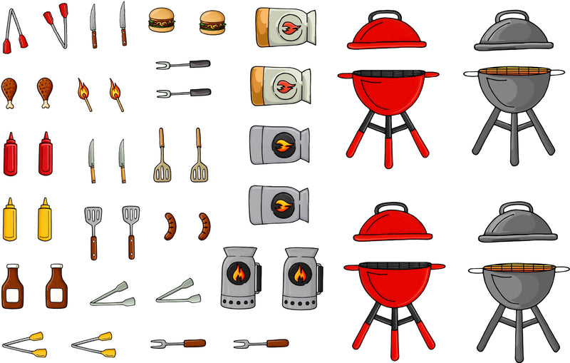 36049E Backyard BBQ Colored Die Cut Pieces