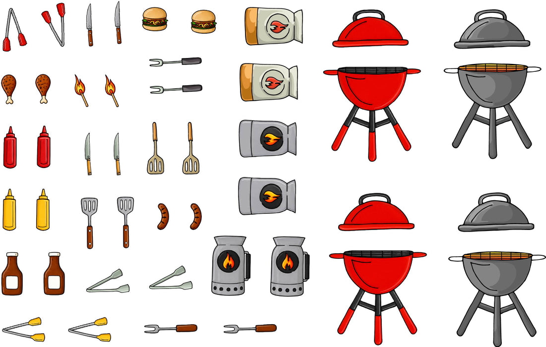 36049E Backyard BBQ Colored Die Cut Pieces